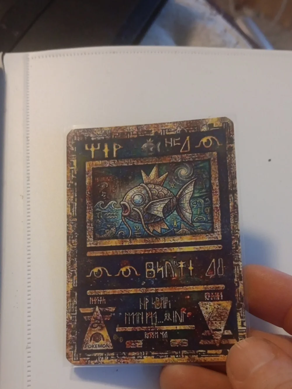 Pokemon Gold and Blue Ancient Fish Trading Card